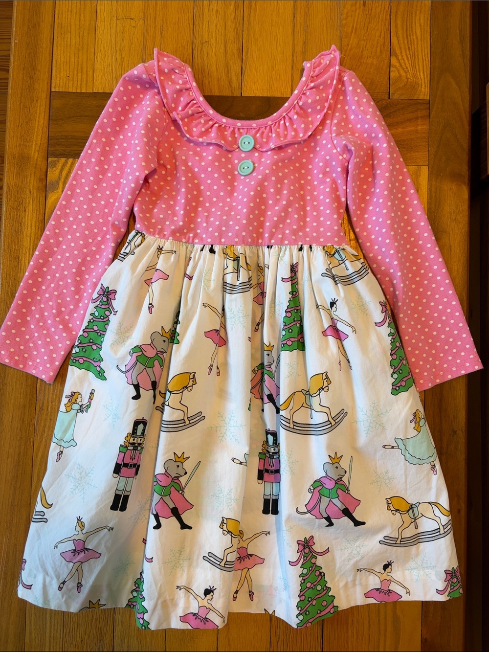 Eleanor Rose Nutcracker Ballet Christmas Holiday Dress Pink Girls Size 6/7